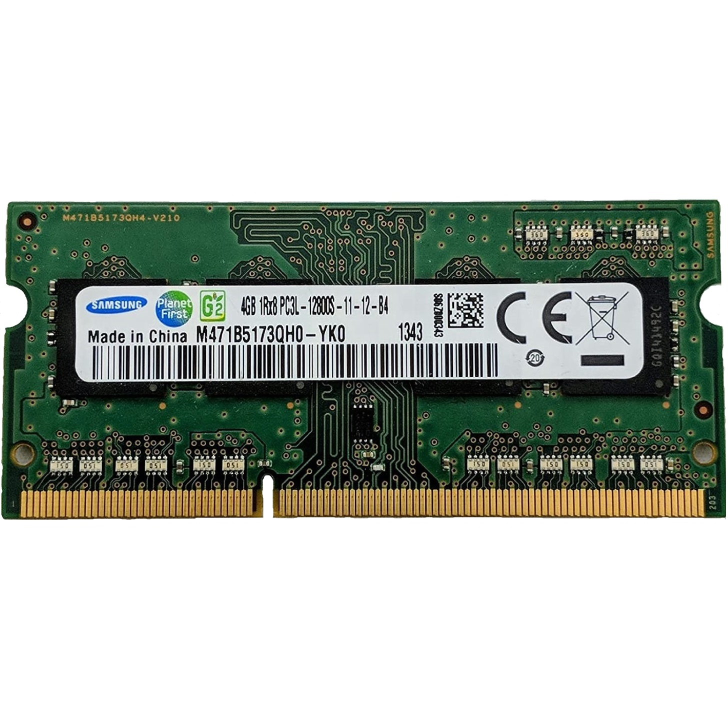 رم لپ تاپ DDR3L تک کاناله 1600 مگاهرتز 12800s سامسونگ مدل YK0 ظرفیت 2 گیگابایت