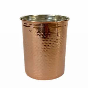 لیوان مسی مدل راسته چکشی بدون دسته کد ZH342