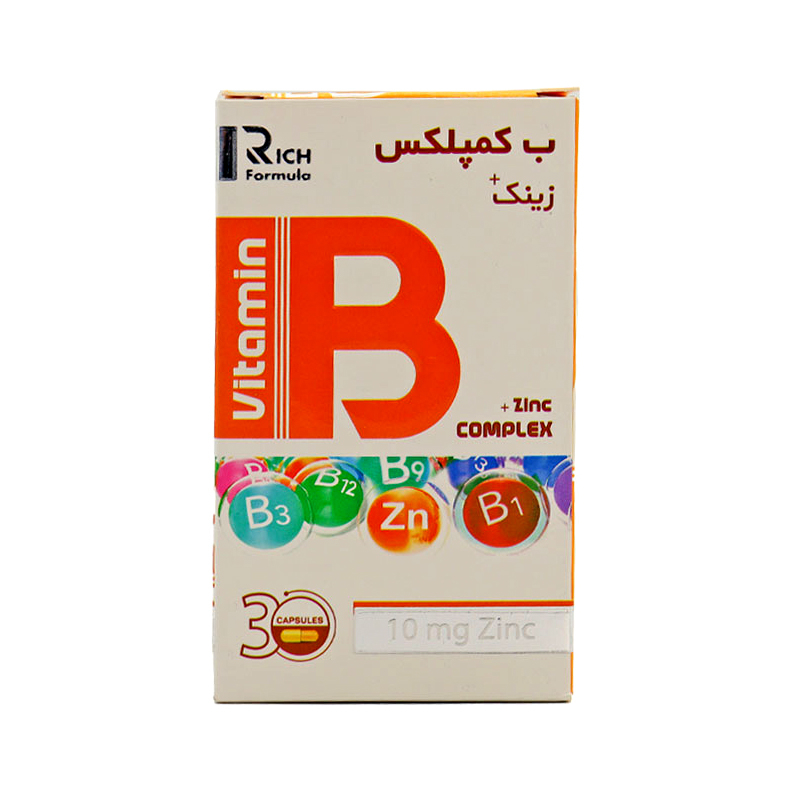 کپسول ب کمپلکس و زینک بهستان بسته 30 عددی