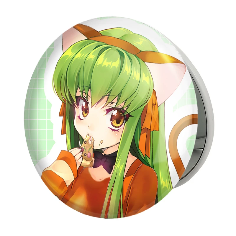 آینه جیبی خندالو طرح C.C سی سی انیمه  Code Geass مدل تاشو کد 13073 