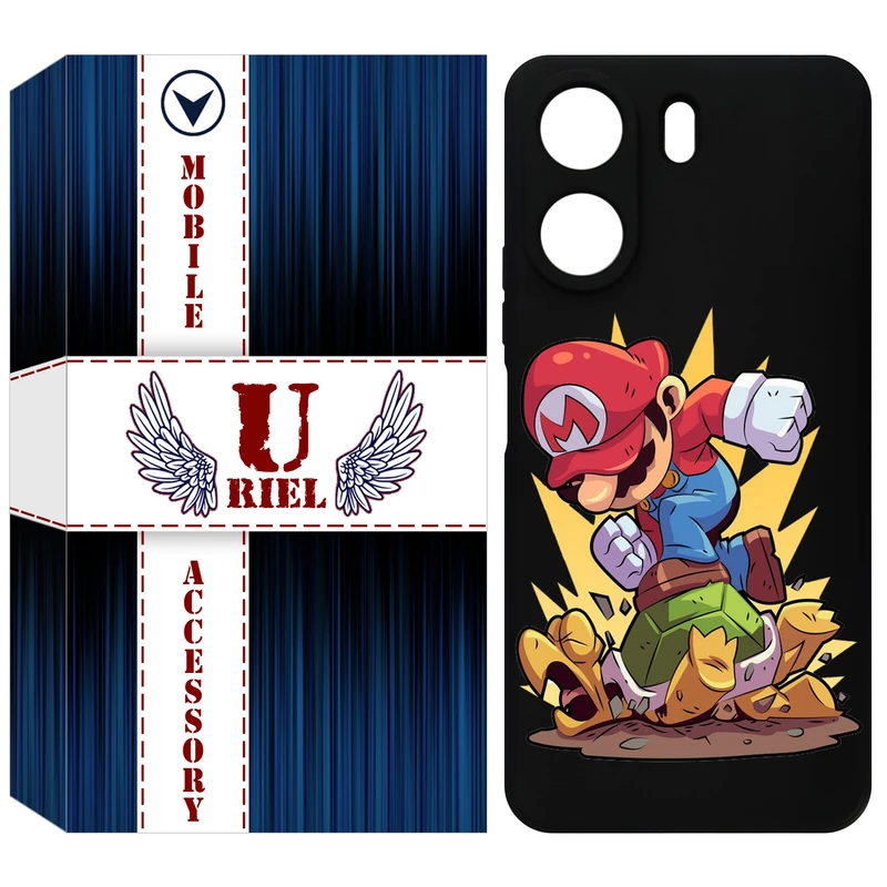 کاور یوریل قاب مدل KSH کد 64 طرح ماریو مناسب برای گوشی موبایل شیائومی Redmi 13C 4G / Poco C65