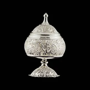 شکلات خوری ملیله کاری مدل پایه دار کد 1407