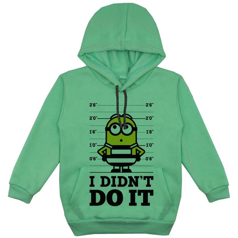 هودی پسرانه مدل مینیون F74 رنگ سبز
