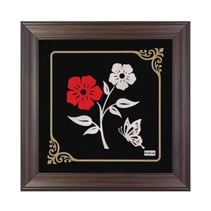 تابلو نقره  طرح گل رنگی کد Ls-43