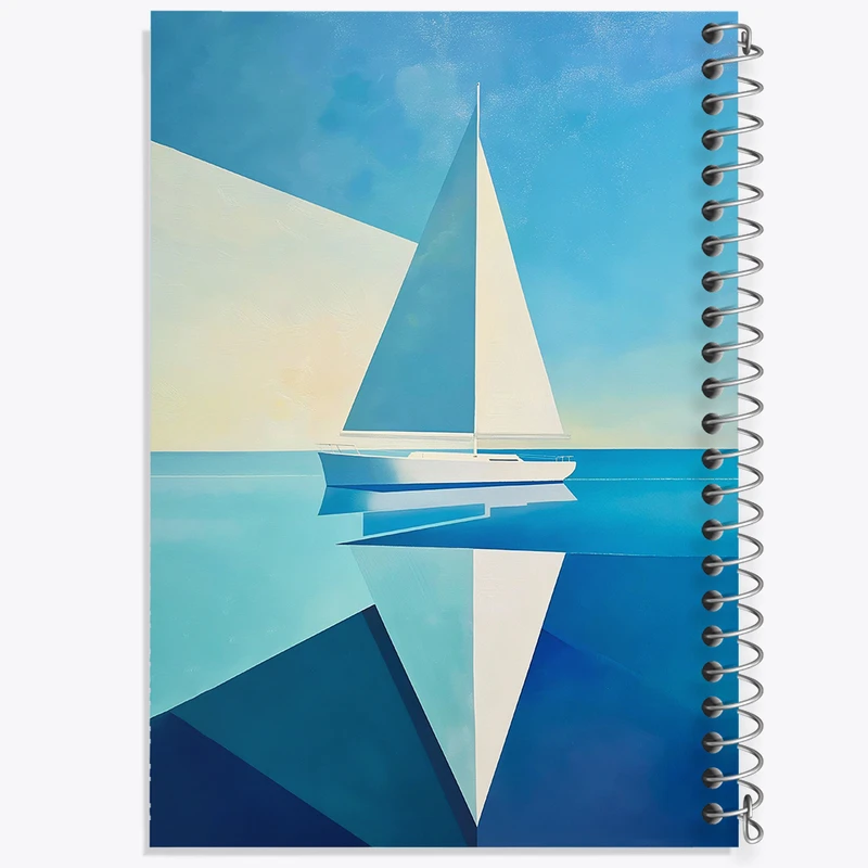 دفتر نقاشی 50 برگ خندالو طرح قایق مینیمال کد F7475