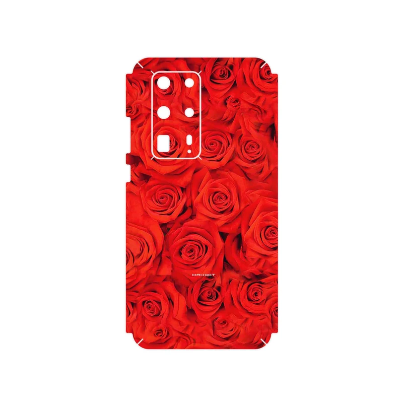 برچسب پوششی ماهوت مدل Red_Flower مناسب برای گوشی موبایل هوآوی P40 Pro Plus