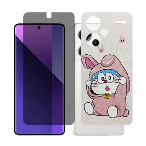 Glass Together model privacy Screen Protector Suitable for Xiaomi Redmi Note 13 Pro Plus Mobile Phone with Back cover sticker