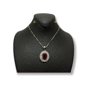 گردنبند نقره زنانه مدل گل سرخ کد FG30