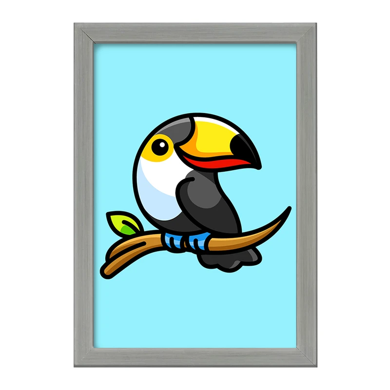 تابلو خندالو طرح حیوانات بامزه توکان کد 28208