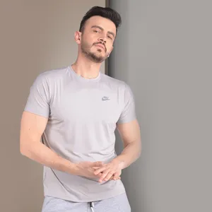 تی شرت آستین کوتاه ورزشی مردانه نایکی مدل 8492 رنگ طوسی