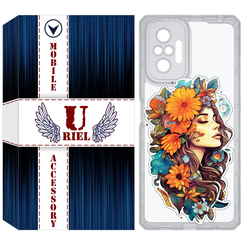 کاور یوریل مدل Clear کد 52 طرح دختر مناسب برای گوشی موبایل شیائومی Redmi Note 10 Pro / Note 10 Pro Max