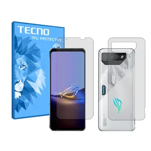 Tecno Resistant model transparent screen protector suitable for Asus ROG Phone 7 mobile phone along with the back of the phone