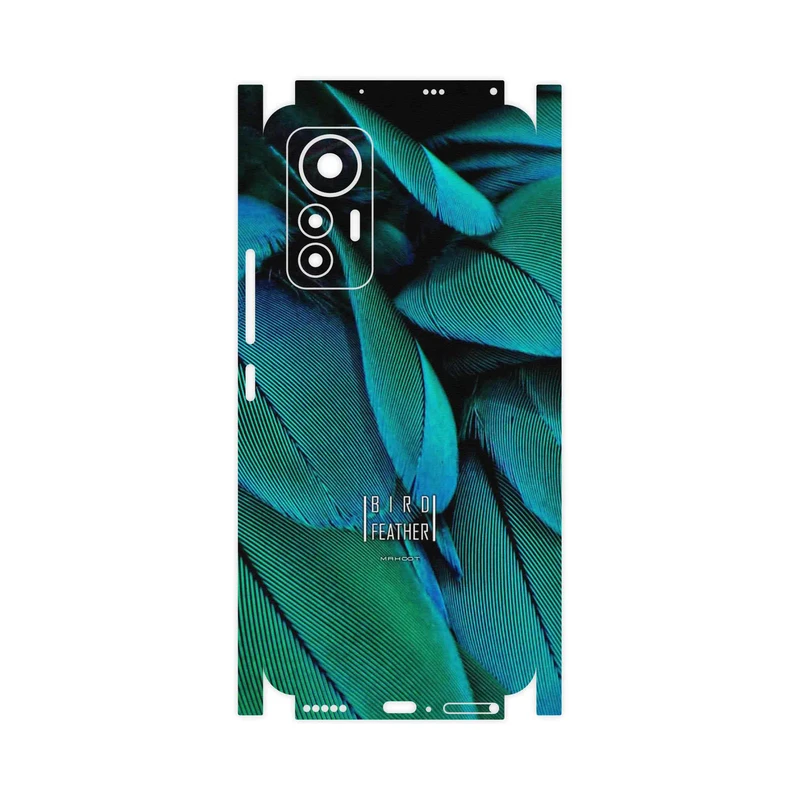 برچسب پوششی ماهوت مدل Green Feather-FullSkin مناسب برای گوشی موبایل شیائومی 12 Lite