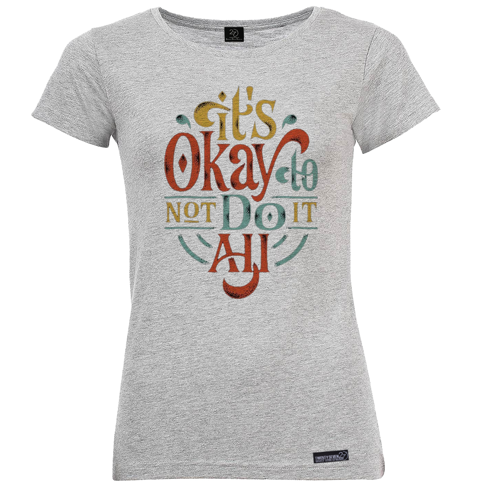 تی شرت آستین کوتاه زنانه 27 مدل Okay کد KV157