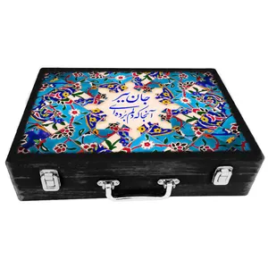 جعبه هدیه مدل چمدان طرح کاشی کد WSL580