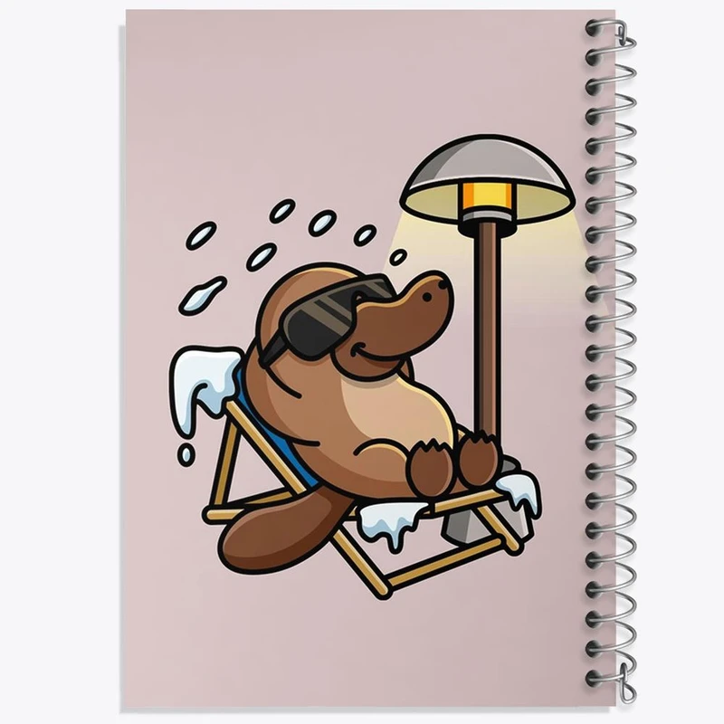 دفتر نت موسیقی 50 برگ خندالو مدل حیوانات بامزه پلاتیپوس کد 28355