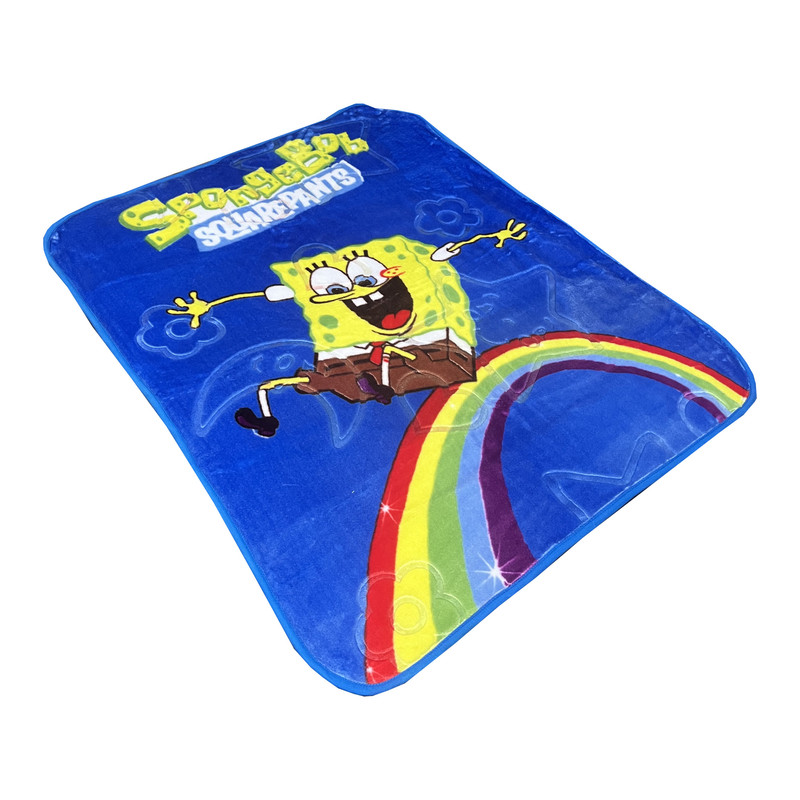 پتو کودک و نوزاد مدل باب اسفنجی کد 5 سایز 140x110 سانتی متر