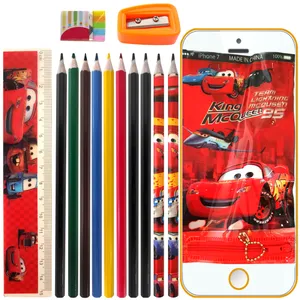 بسته لوازم تحریر مدل ماشین ها کد KHO14-M بسته 14 عددی