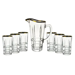 ست پارچ و لیوان 7 پارچه دلی سوگا مدل کریستال یخی کد 6500