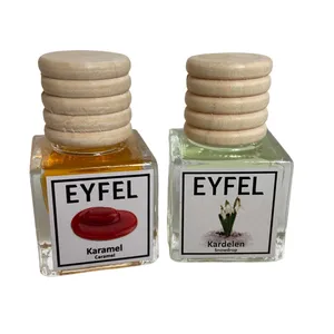 خوشبوکننده هوا خودرو ایفل مدل گل یخ و کارامل کد Snowdrop-Caramel حجم 10 میلی‌ لیتر بسته 2 عددی