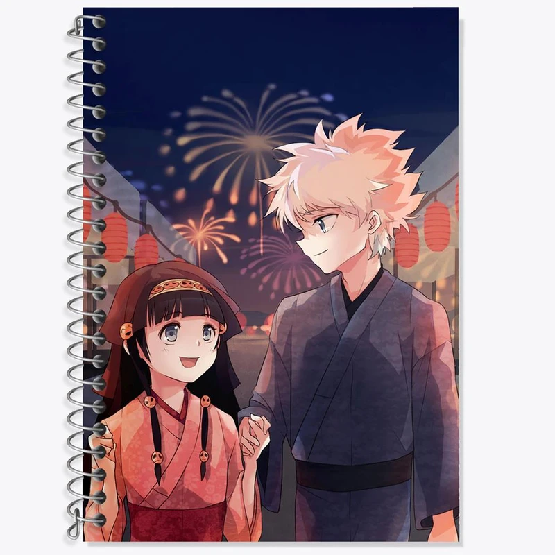دفتر لغت 50 برگ خندالو مدل کیلوا و آلوکا انیمه هانتر ایکس هانتر Hunter × Hunter کد 11927