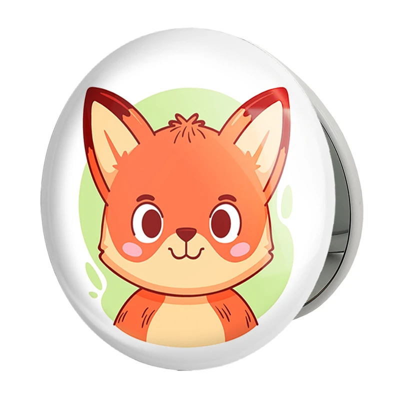 آینه جیبی خندالو طرح روباه حیوانات بامزه مدل تاشو کد 37139