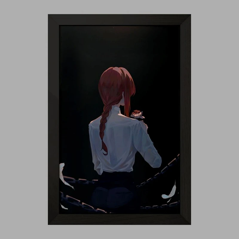 تابلو خندالو مدل ماکیما انیمه مرد اره ای Chainsaw Man  کد 22341