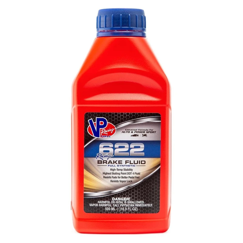 روغن ترمز وی پی ریسینگ طرح Brake fluid مدل 622 کد vp6 حجم 500 میلی لیتر