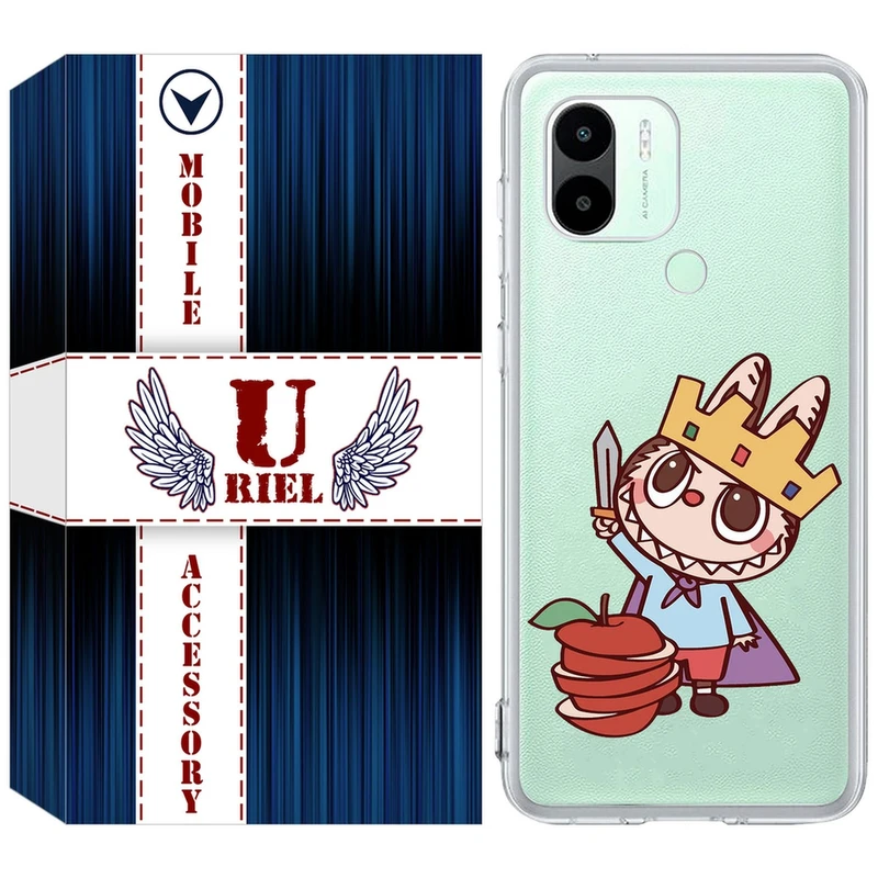 کاور یوریل قاب مدل Clear کد 120 طرح لبوبو Labubu مناسب برای گوشی موبایل شیائومی Redmi A1 Plus / A2 Plus