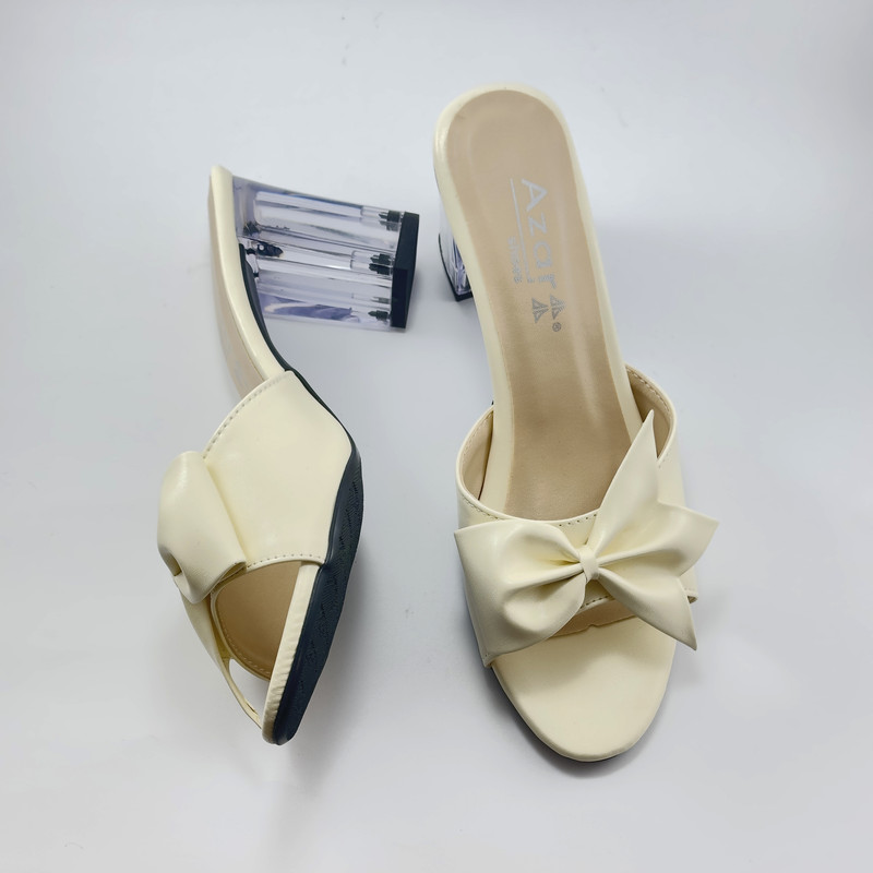 صندل زنانه مدل آذر پاشنه شیشه ای