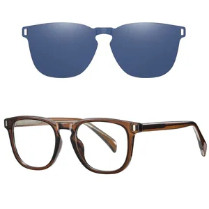    فریم عینک طبی مدل CG7202C648-P137 Polarized Double Switch به همراه کاور آفتابی