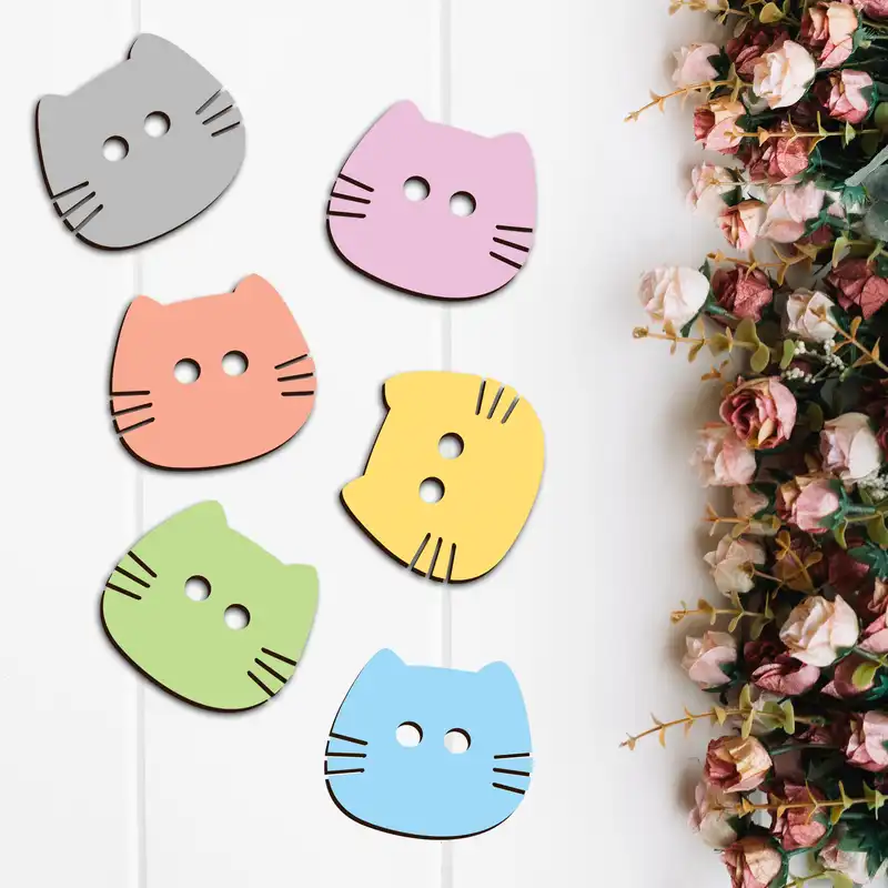 زیر لیوانی مدل گربه مهربون کد 8 مجموعه 6 عددی