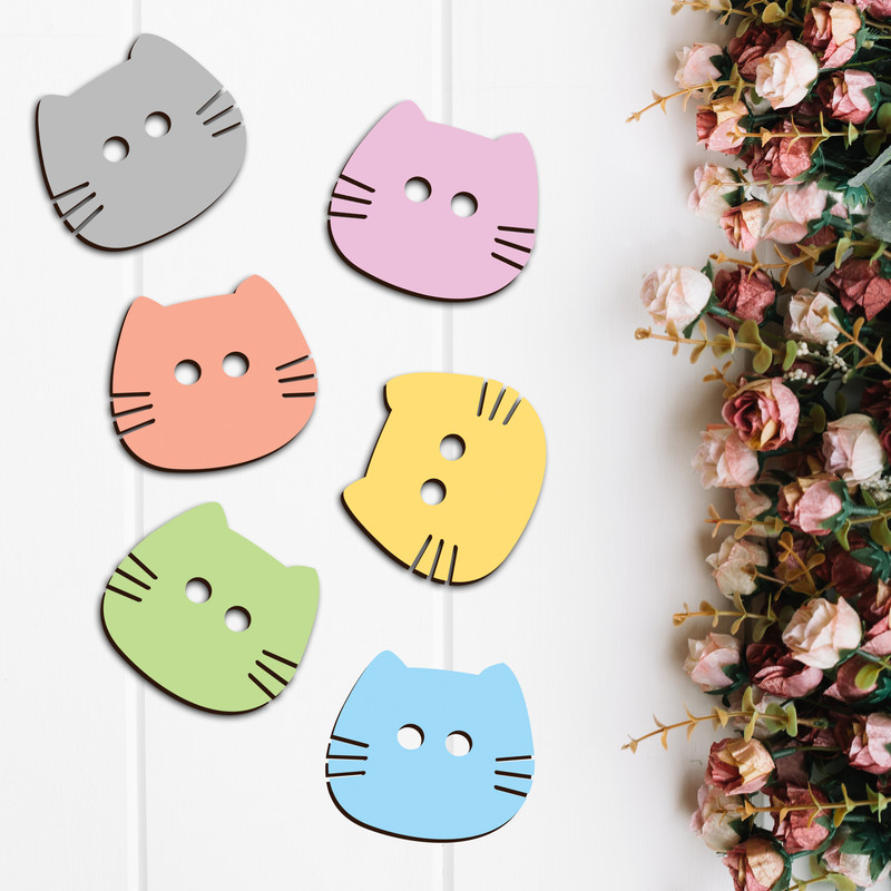 زیر لیوانی مدل گربه مهربون کد 8 مجموعه 6 عددی