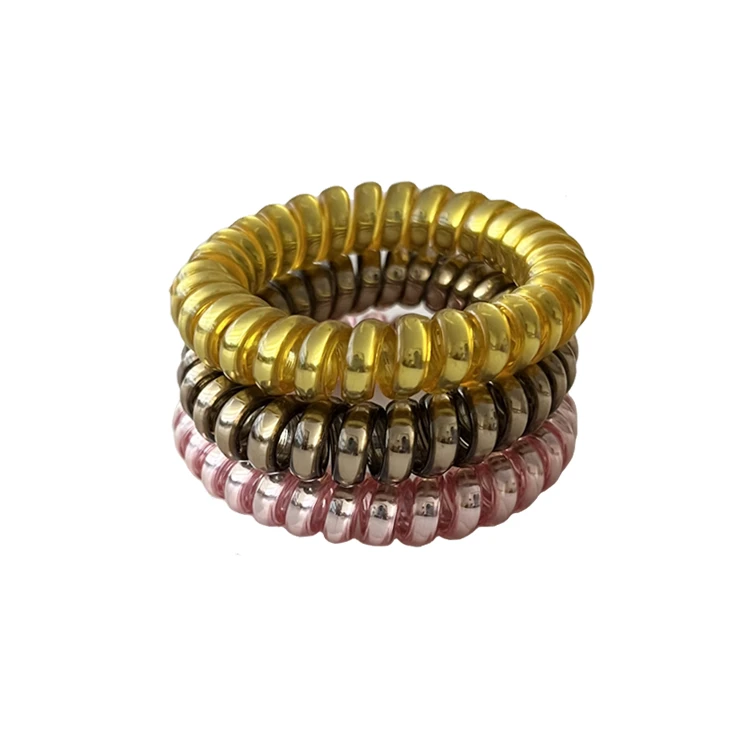 کش مو زنانه آی ام مدل سیم تلفنی مجموعه 3 عددی