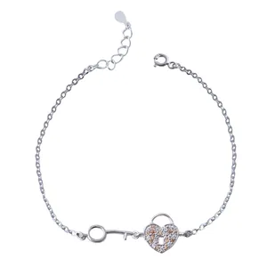 دستبند نقره زنانه بازرگانی میلادی مدل فانتزی کد DP_432