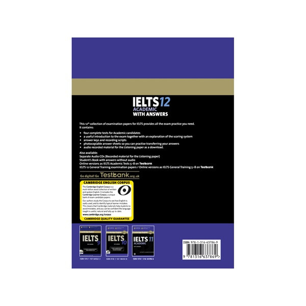 کتاب IELTS Cambridge 12 Academic اثر Cambridge انتشارات جنگل