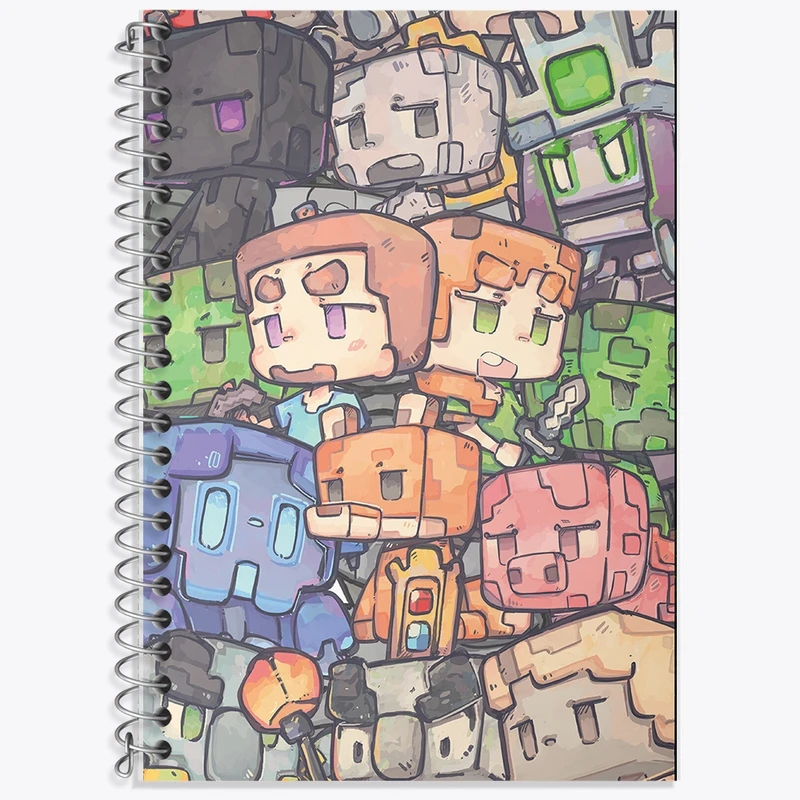 دفتر لغت 50 برگ خندالو طرح ماینکرافت (Minecraft) کد F241