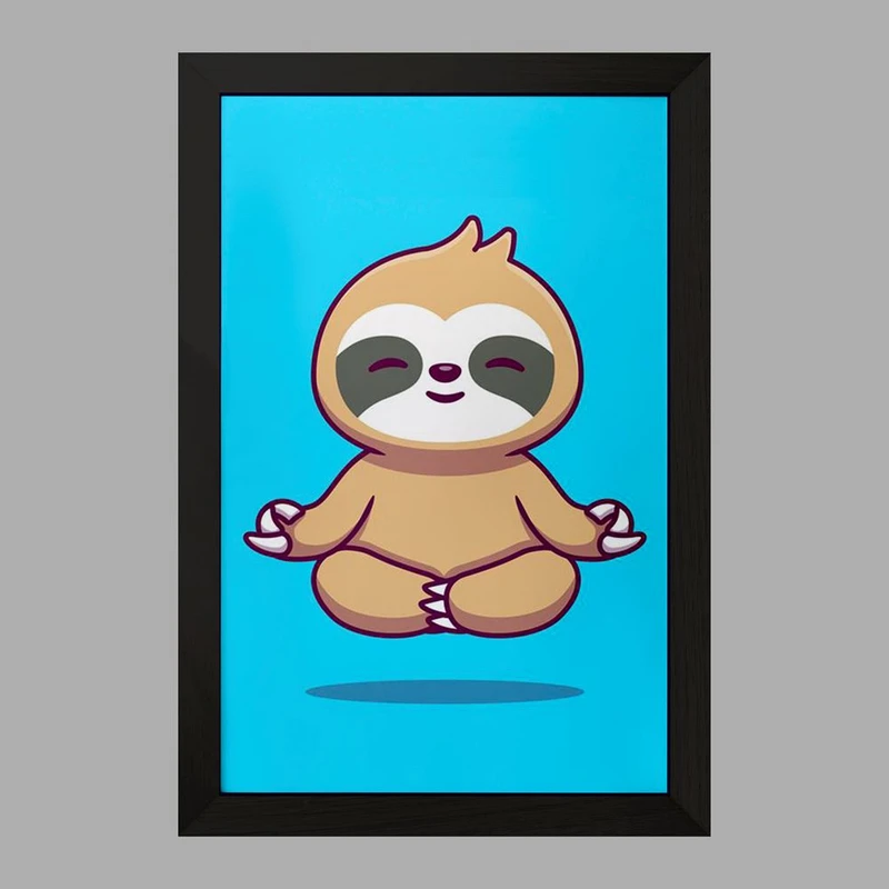 تابلو خندالو مدل  حیوانات بامزه تنبل کد 25431