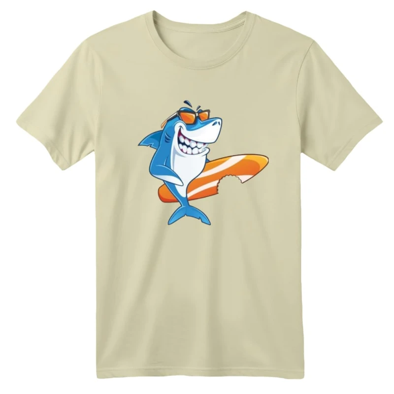 تی شرت آستین کوتاه بچگانه مدل کوسه کد ۱۰