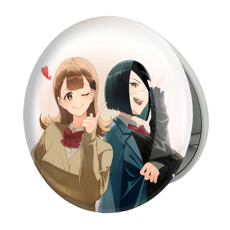 آینه جیبی خندالو طرح رن یامایی و اوموهارو انیمه کومی سان مدل تاشو کد 16075 