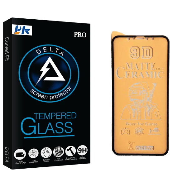 محافظ صفحه نمایش 9D پی کی مدل Delta Glass مناسب برای گوشی موبایل اپل iphone Xs/ 11 pro