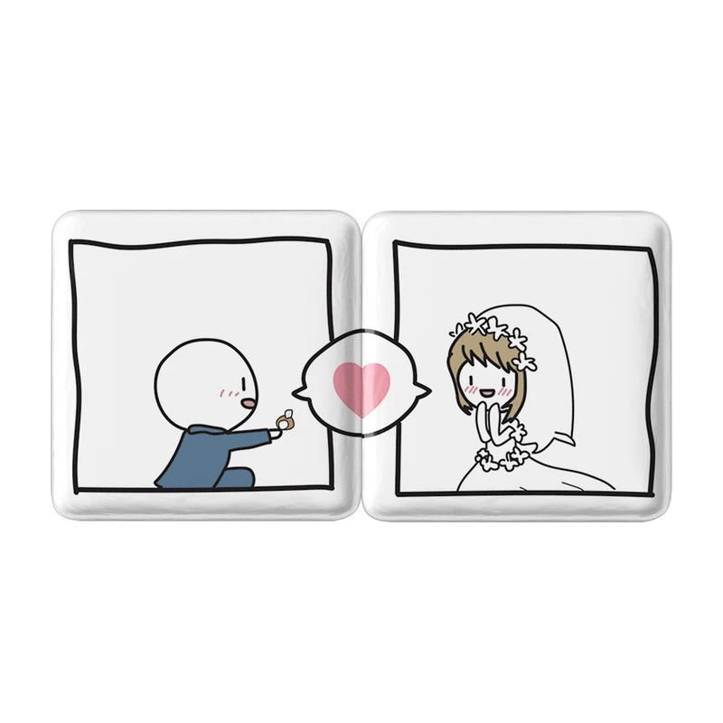 مگنت خندالو مدل عاشقانه Love کد A112 مجموعه 2 عددی