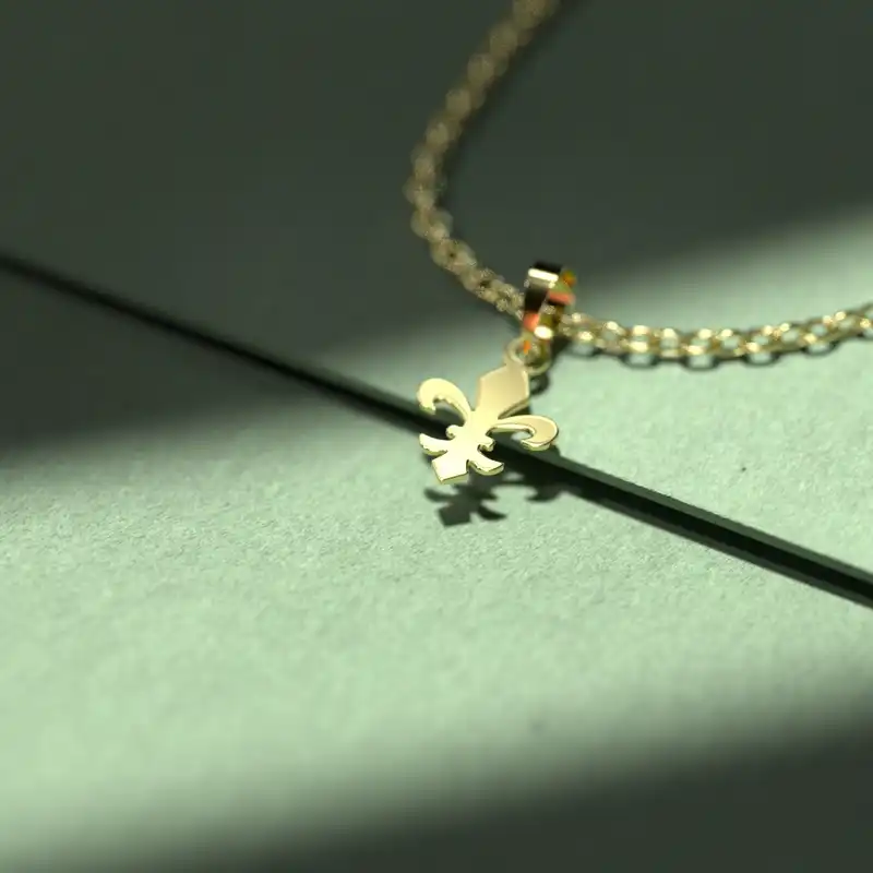 گردنبند طلا 18 عیار زنانه مدوپد مدل هندسی کد BB2-1-1101