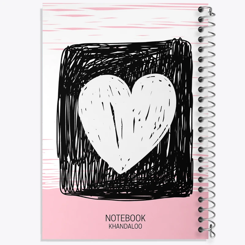 دفتر شطرنجی 50 برگ خندالو مدل Love کد N767