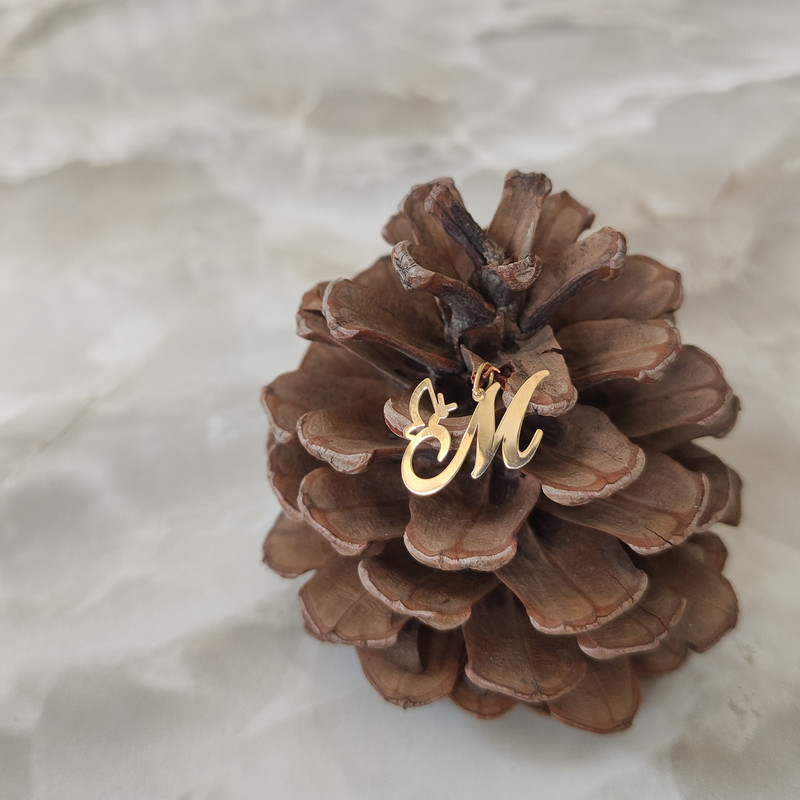 آویز گردنبند طلا 18 عیار زنانه مدل حرف انگلیسی M آویز گردنبند طلا 18 عیار زنانه مدل حرف انگلیسی M