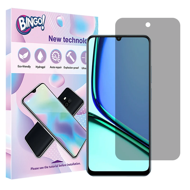 محافظ صفحه نمایش حریم شخصی بینگو مدل Tough مناسب برای گوشی موبایل ریلمی Note 60