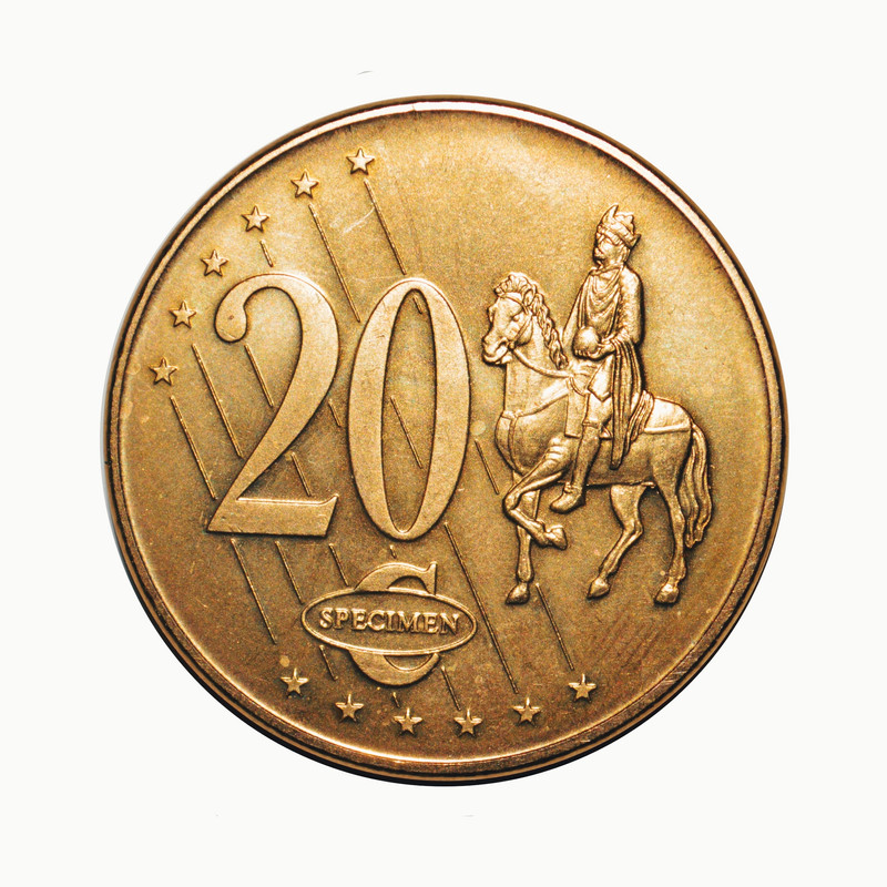 سکه تزیینی طرح اتحادیه اروپا مدل 20 سنت specimen