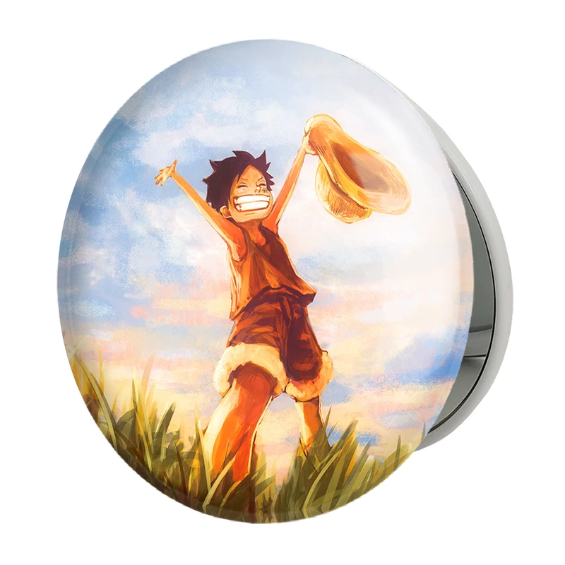 آینه جیبی خندالو طرح لوفی انیمه وان پیس One Piece مدل تاشو کد 17256 