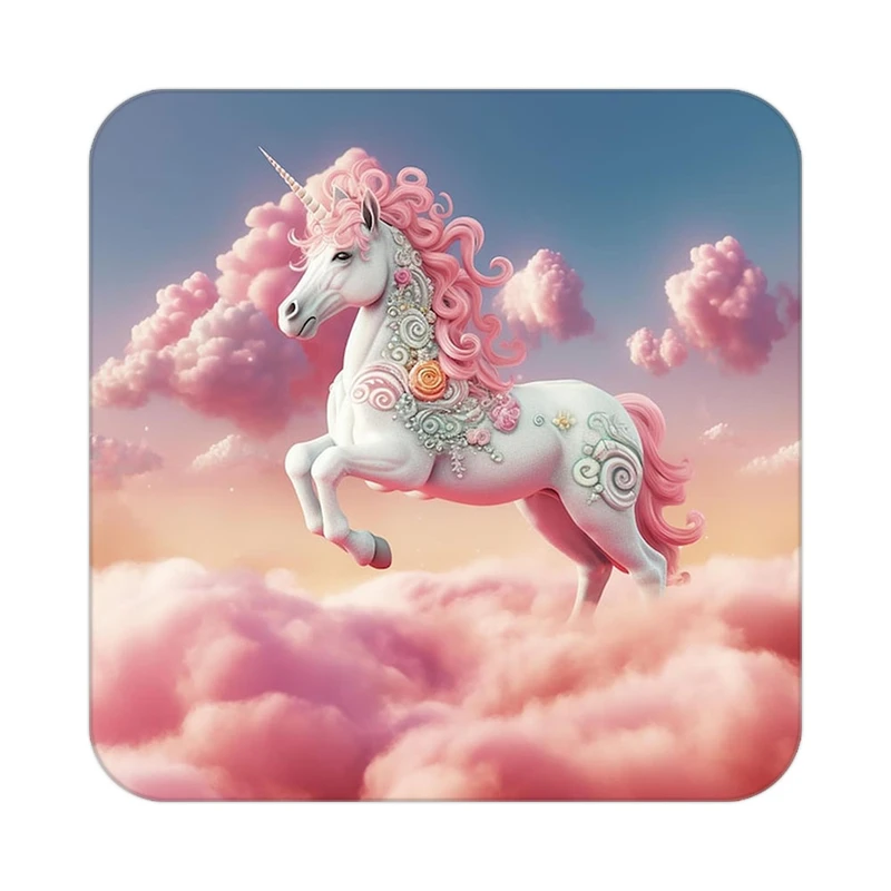 زیر لیوانی کاکتی طرح اسب تک شاخ و یونیکورن مدل mp31600