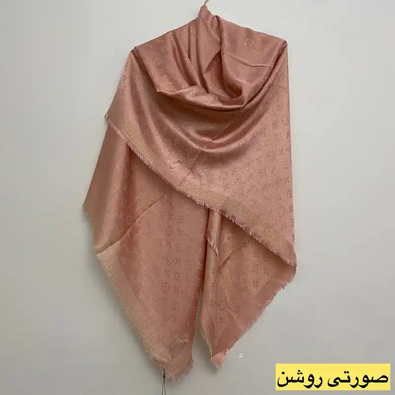 روسری زنانه مدل نخی ژاکارد لمه دار وارداتی اعلا طرح لویی ویتون